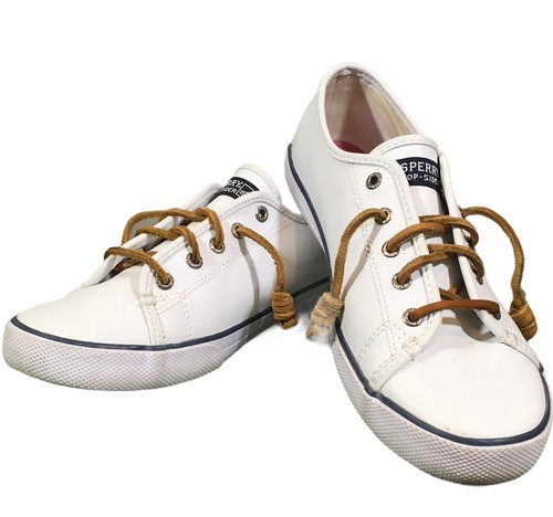 sperry seacoast leather white