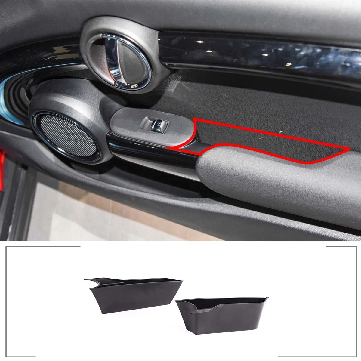Car Interior Side Door Armrest Handle Storage Box For Mini Cooper