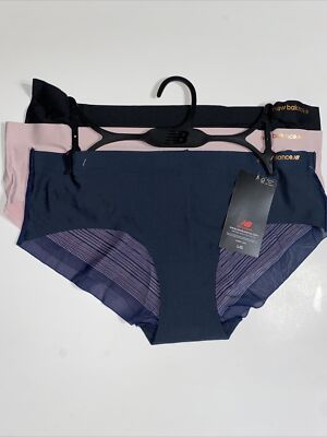 New Balance Super Soft Hipster No-Show Underwear-3 Pack Multicolor Shades~Large