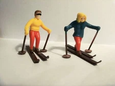 6 Skiing Figures Cupcake Designer Cake Topper Decoration Ski Sport Winter