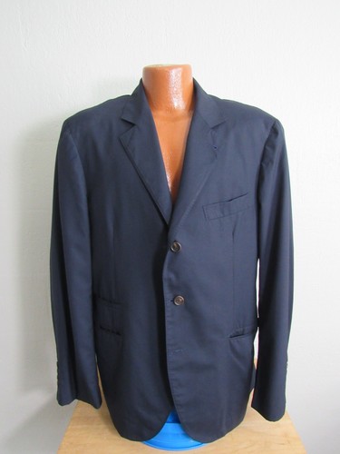 Brunello Cucinelli Italy Men's 44 R Navy 1/2 Lined Silk Blend Sport Coat!
