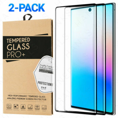 2-Pack Tempered Glass For Samsung S10 S20 S21 Note 20 10 Plus Screen Protector