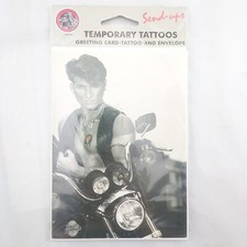 90's Temporary Tattoo Harley-Davidson Postcard Envelope Skull Feather Trusk