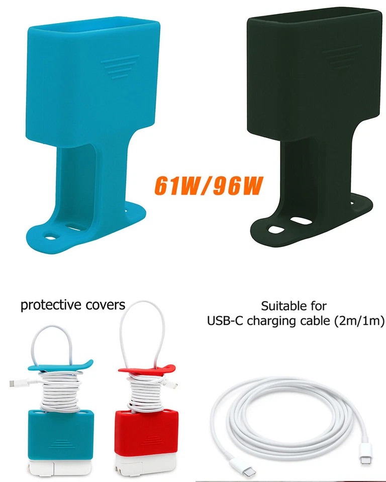 Charging Cable Organizer Charger Cover for NEW MacBook USB C Adapter 61W 96W Foto 2 de 4