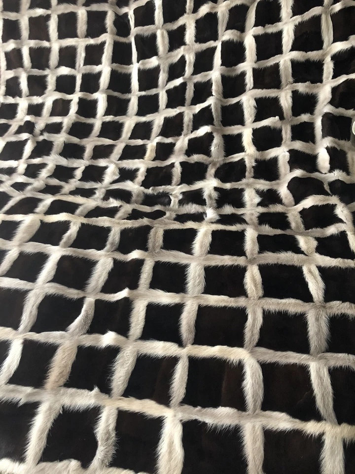 manta de piel de visón real Foto 2 de 4