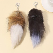 30cm Faux Fox Fur Tail Keychain Bag Charm Bag PursePendant Cosplay Toys