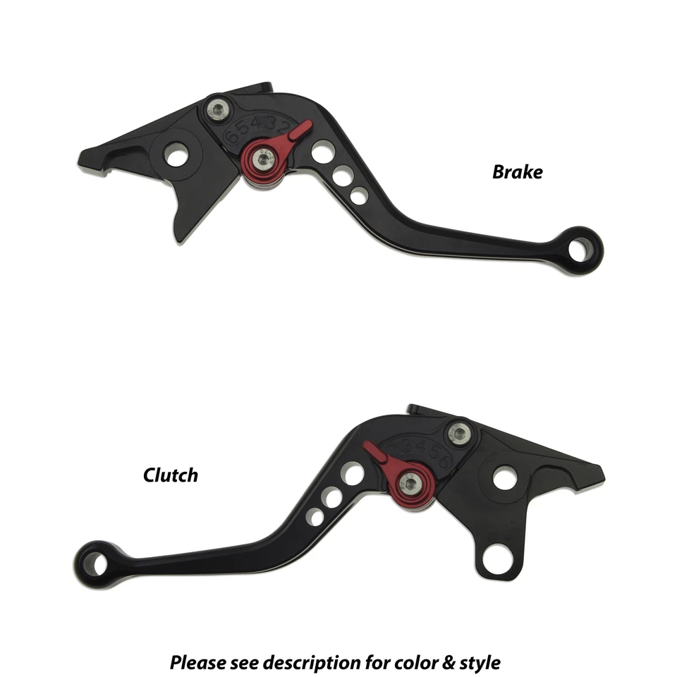 Mão preta para Kawasaki Ninja ZX 9R 1000 CNC alavanca de embreagem de freio curto dedo - Imagem 4 de 4