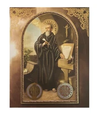 St Benedict 8" x 10" Unframed Print Picture Poster Wall Art Imagen San Benito