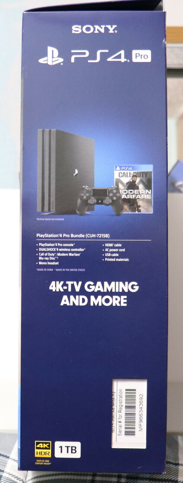 Sony PlayStation 4 PRO 1TB Gaming Console Black with Call Of Duty