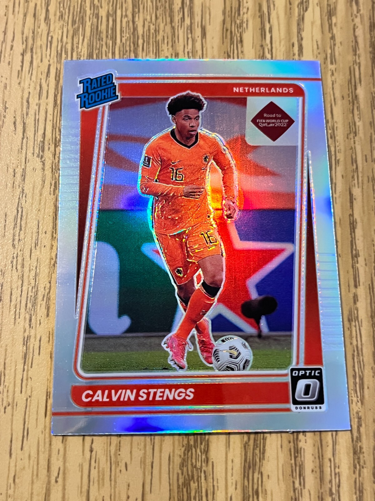 2021-22 Donruss Soccer Calvin Stengs Rated Rookie Silver Prizm Optic RC #186