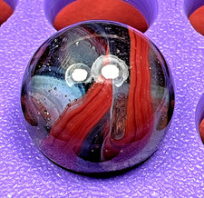 DAS/JABO AMAZING OXBLOOD CLEAR BASE SWIRLED SHOOTER .69" BOX01/265