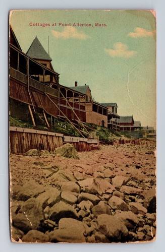 Allerton MA- Massachusetts, Cottages At Point, Antique, Vintage Postcard