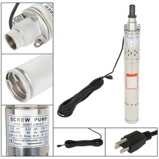 0.5HP 1" Screw Pump Submersible Garden Irrigation Draining 220V 115PSI