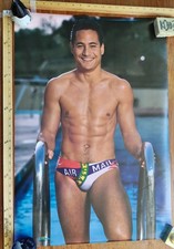 Greg Louganis Poster, 1989, Beefcake Style with USA Air Mail Speedo