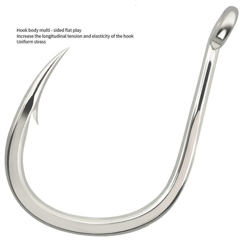 10 pezzi 5x forte gancio da pesca in acciaio ad alto tenore di carbonio affila esca esca jig hook 1#-8/0 - Foto 15 di 33