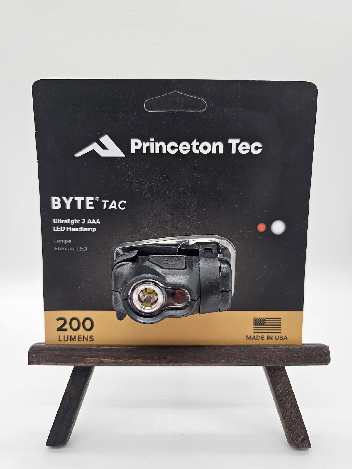 Princeton Tec BYTE Tactical Headlamp 200 Lumens BYT-TAC-BK-IG PTL 1703 BLACK