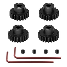 4PCS OGRC Mod 1 Pinion Gear Set, 19T-22T, 5mm Shaft, Hardened Steel, M1, RC