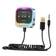 Receiver 3.5mm Aux Car Adapter Bluetooth Receiver Car Kit Silver Bluetooth 5.4