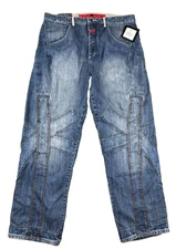 VTG Y2K NWT Marithe Francois Girbaud Circulator SZ 38M Baggy Men's Jeans BKW27K