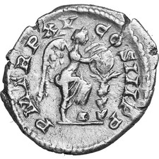 Septimius Severus.  AR denarius. 192 - 211 A.D..   Good Very Fine.