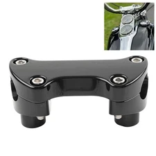 2" Handlebar Riser& Top Clamp For Harley Dyna Softail Sportster Street bob Black