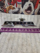 Very Rare Nos 1947 47 48 Pontiac Chrome Trunk Emblem Very Rare Nos 1947 47 48 Pontiac Chrome Trunk Emblem
