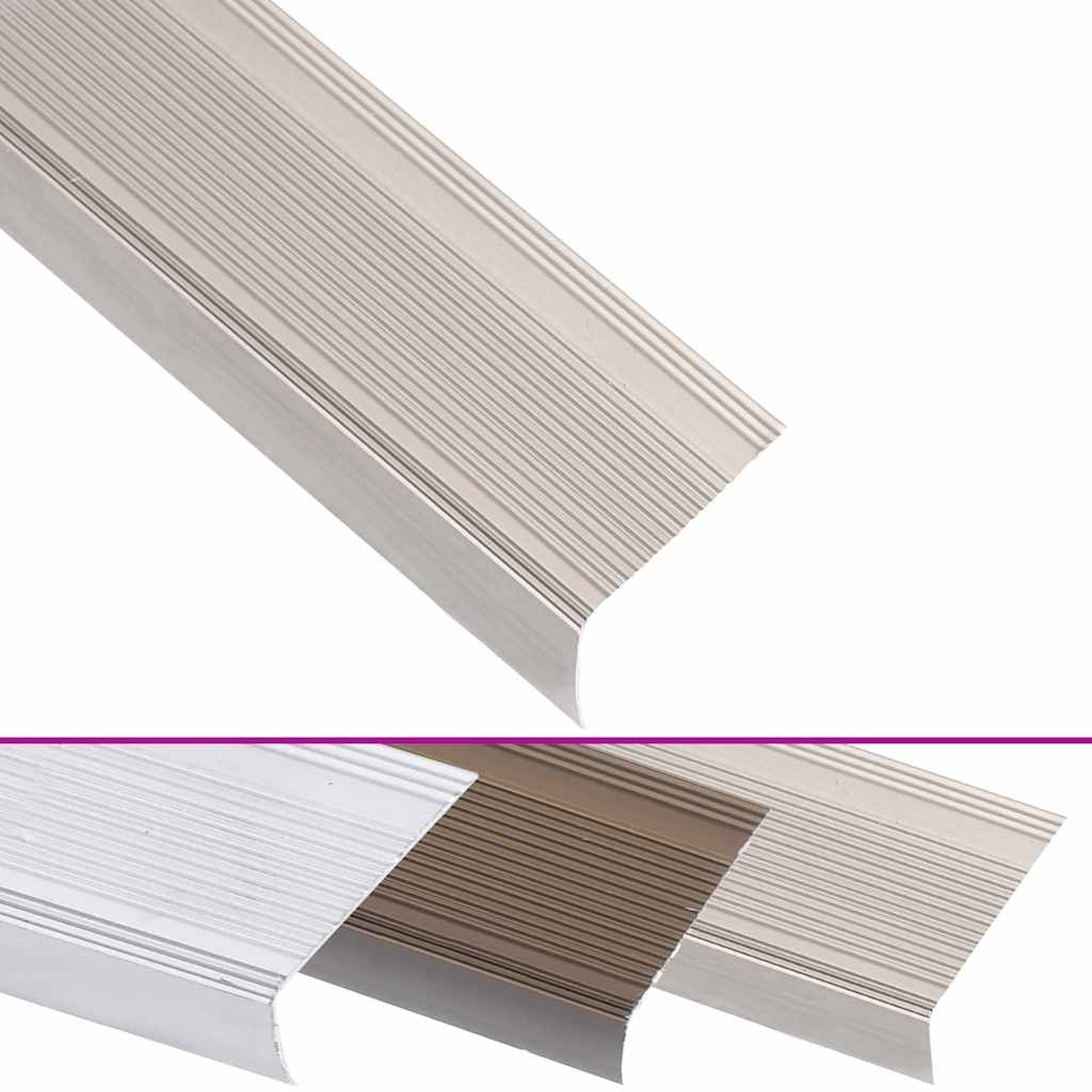 Profili a L per Gradini Alluminio Champagne 100 cm - Kit 15 Pezzi