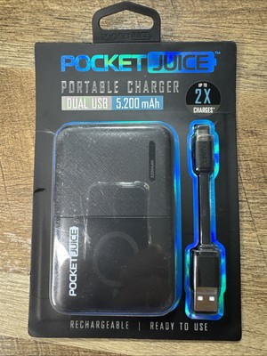 Pocket Juice 5200mAh Portable USB Charger – Rechargeable Power