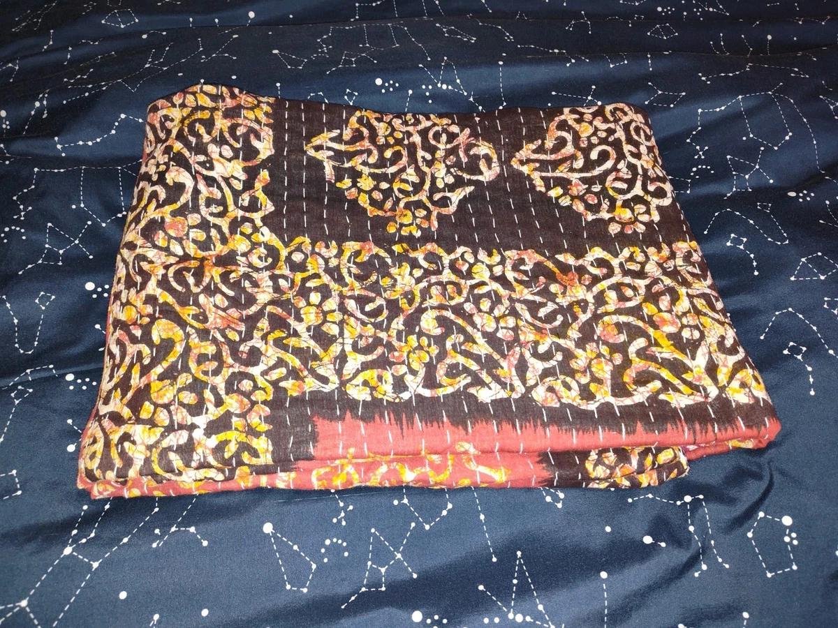 Patchwork Decor Oud Vintage Borduurwerk Kantha Quilt met