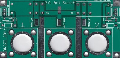 2:1 HF Antennenschalter PCB   Koax Switch KW Amateurfunk Platine 3000W