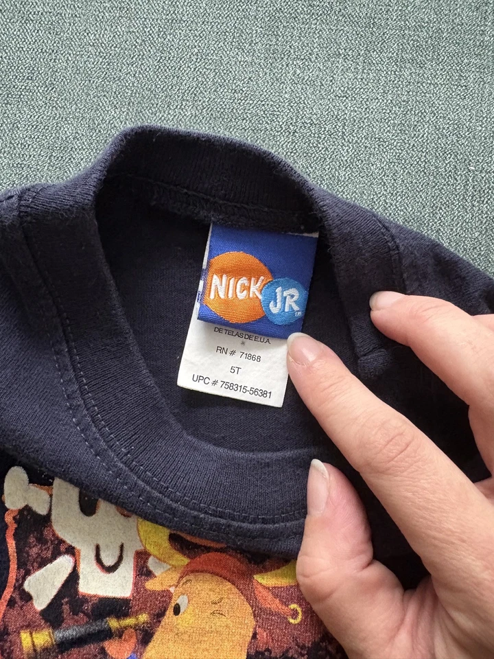 Camiseta Nick Jr. Backyardigans One Big Band of Pirates niño pequeño talla 5t RARA 2005 Foto 4 de 4