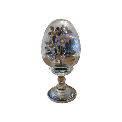 FRANKLIN MINT FABERGE EGG VIOLETS AND PEARLS - Image 1 of 4