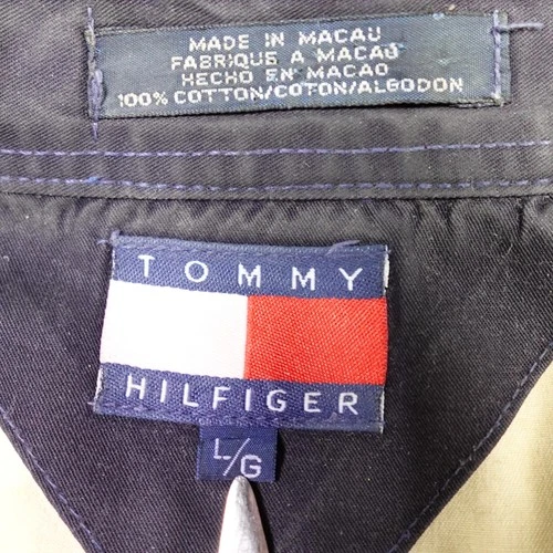 Vintage Tommy Hilfiger Shirt Mens Large Navy Coastal Navigator 48 Nautical 90s image 9