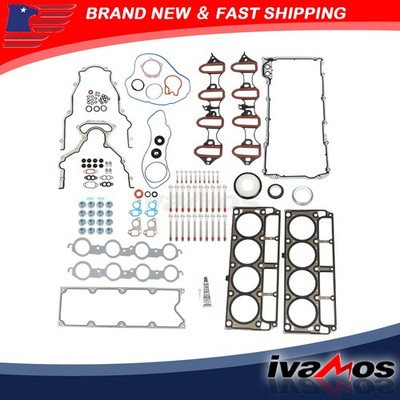 Full Gasket Set & Head Bolts For Chevy Express GMC Savana Sierra Yukon 4.8 5.3