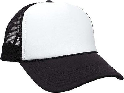 Schwarz Weiß Mesh Trucker Cap Sonnenhüte - Herren Damen 2er Pack