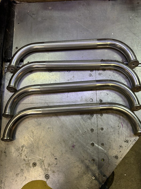 Aluminum Grab Handles Taken From Fire Apparatus. Lot of 4
