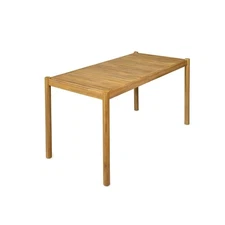 Solid Acacia Wood Patio Dining Table - Outdoor Furniture for Garden, Balcony &