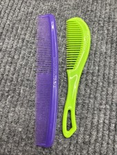 Vtg Comb Lot Of 2 USA Made Unbreakable Purple Bright Green