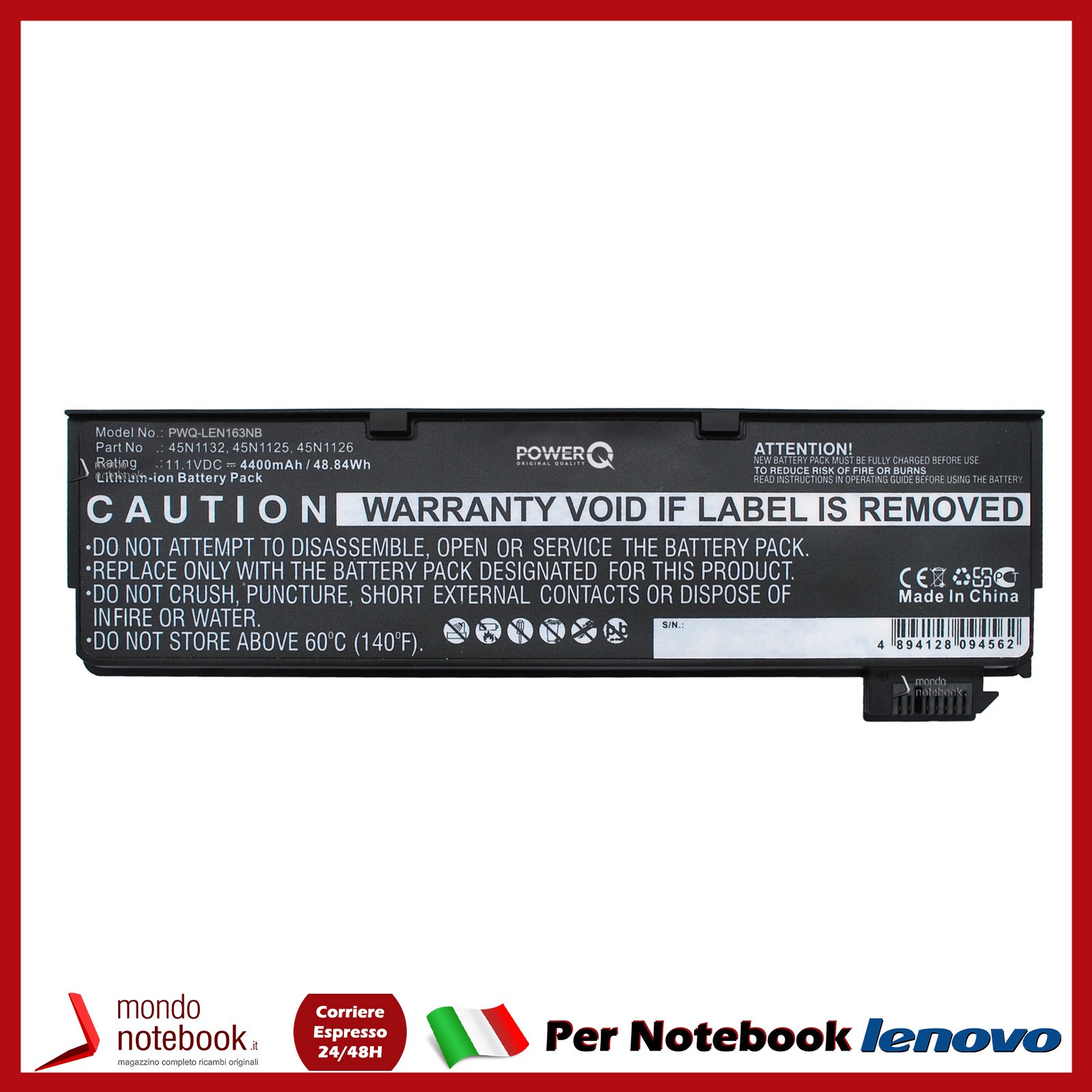 Batteria Lenovo ThinkPad 11.1V 4400mAh - PowerQ: Libertà di Lavoro