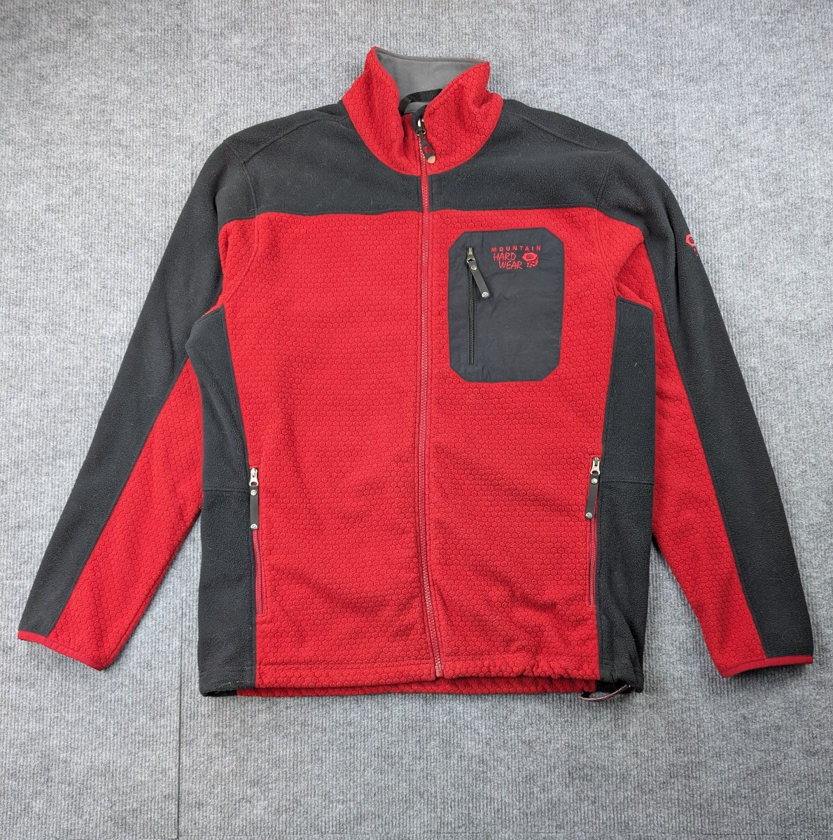 Mountain Hardwear Waffle Grid Fleece Mens Large Full Zip Outdoors