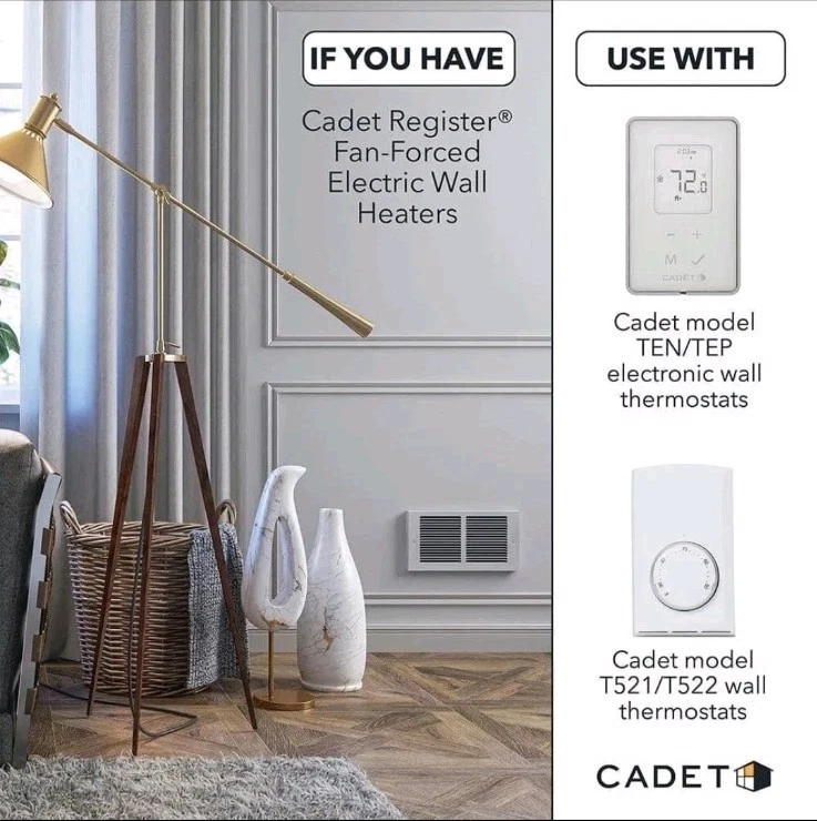 Cadet RM202 • PN 00425 • 240V / 2000W • In Wall Heater • No Thermostat • New! - Image 2 of 4