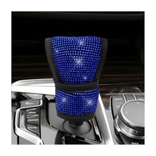 Bling Auto Gear Shift Knob Cover, Rhinestone Glitter Shifter Stick Blue