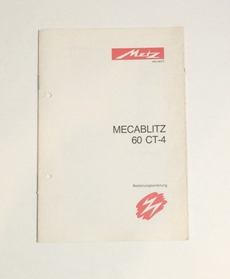 Metz Mecablitz 60 CT-4 Bedienungsanleitung