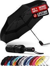 REPEL Windproof Travel Umbrella - Compact  Withstands Winds up to 85MPH , Stron