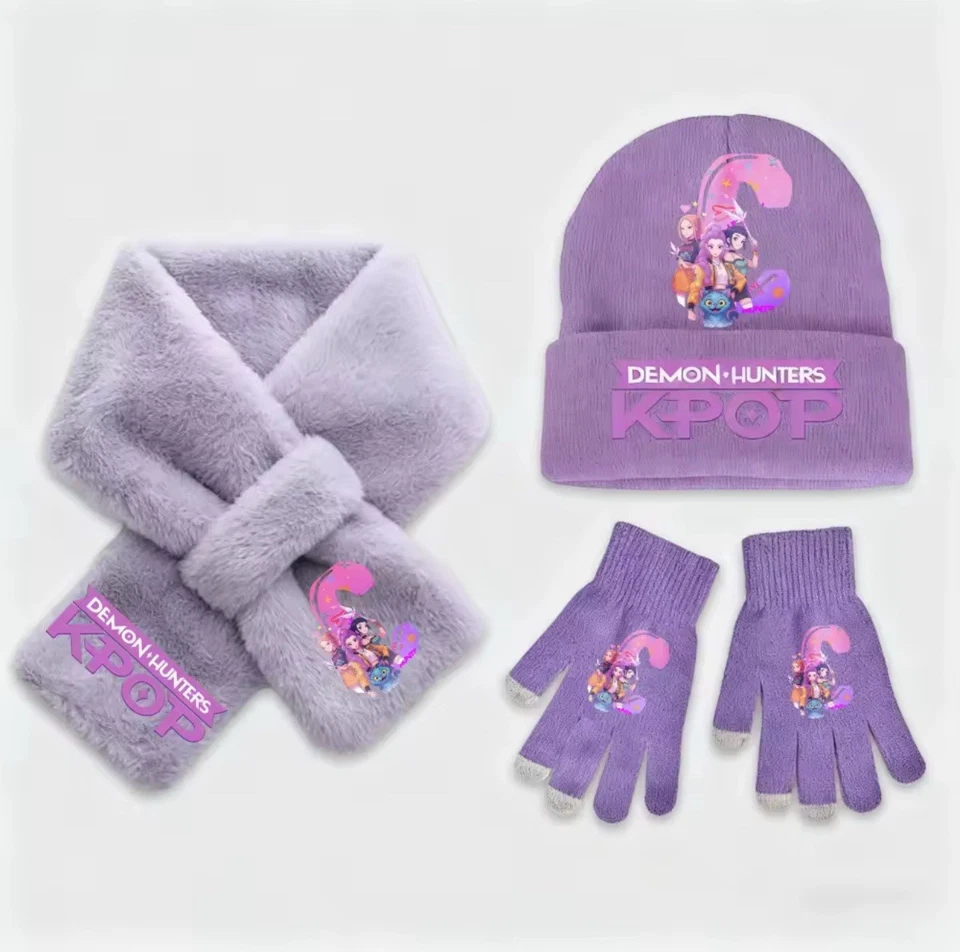 Conjunto de 3 piezas de ropa de moda para niños K-Pop Demon Hunters - cálido Foto 4 de 4