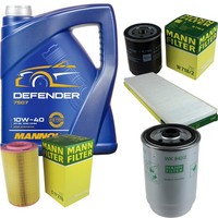 Inspektionspaket 5L Mannol Defender 10W-40 FüR Fiat Ducato Kasten 1.9 TD CAT