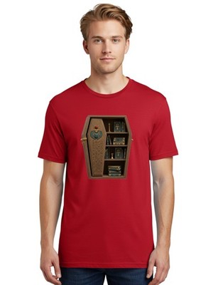 Ancient-Egyptian-Bookcase-Coffin Mens Graphic Tee,100% Cotton,Casual Summer Wear