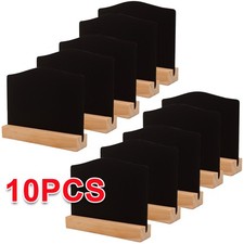 10Pcs Mini Chalkboard Sign Double Sided Small Blackboard with Wooden Base UK