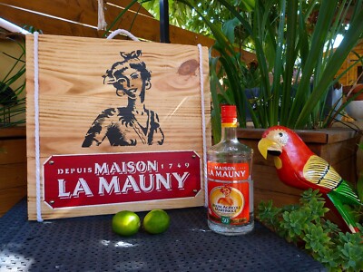 Panneau Déco Murale Bois – Rhum Clément Martinique – Fait Main – Tropical