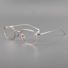 Japanese Pure Titanium Reading Glasses Women Men Full Rim Square Glasses Retro